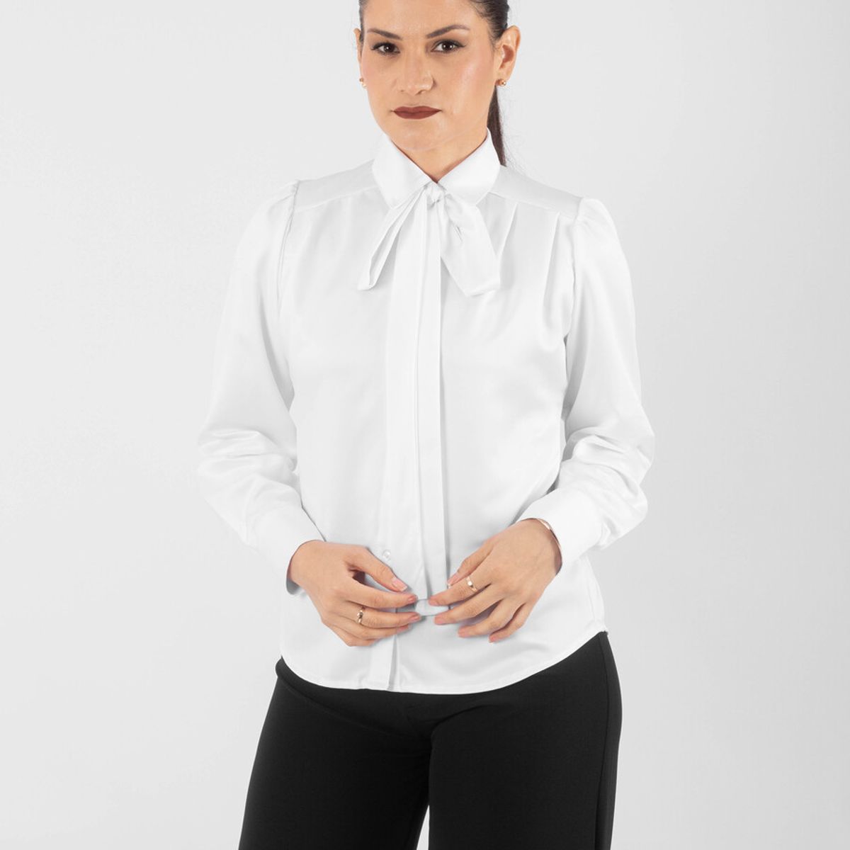 TULULA - Blusa Mujer Corbatín