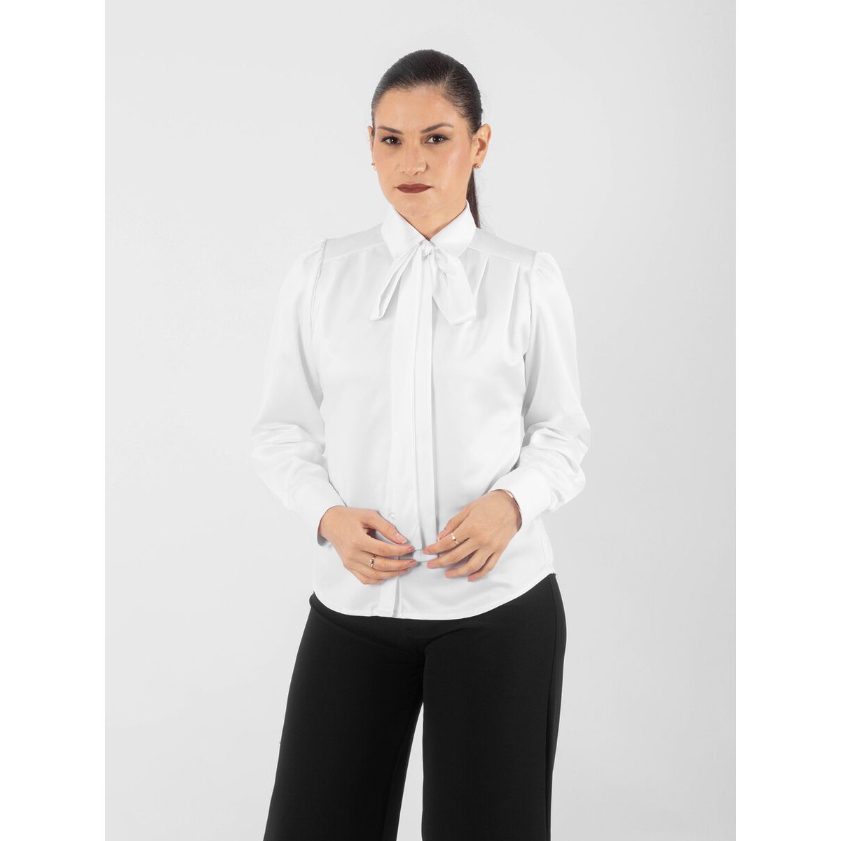 TULULA - Blusa Mujer Corbatín