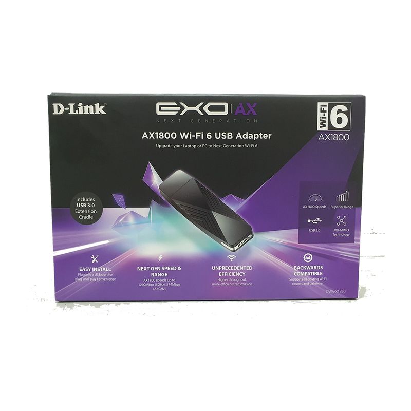 D LINK - Usb Adaptador D-Link Ax1800 Wi-Fi 6  Dwa-X1850