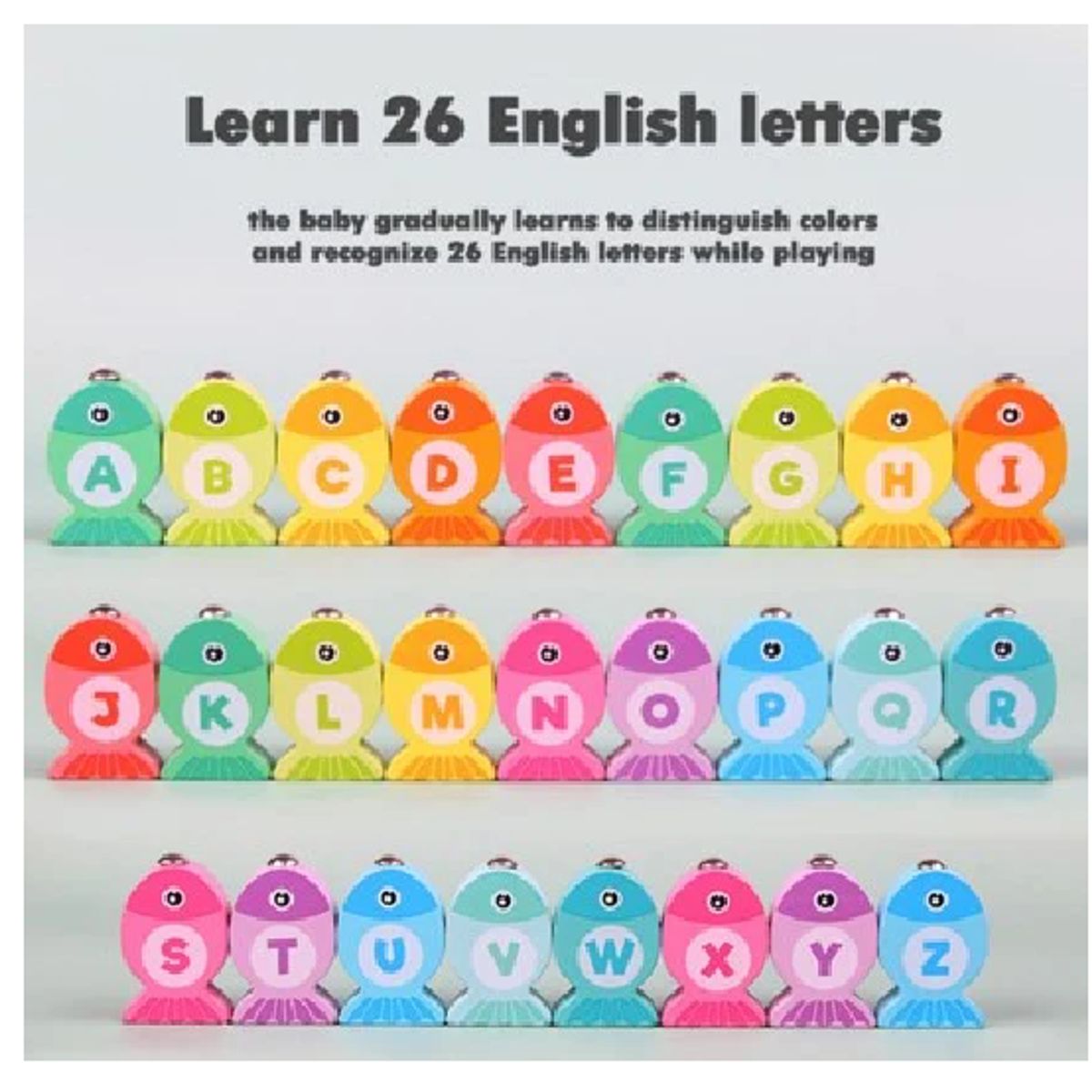 GENERICO - Juguete con Imanes de Pesca Alfabeto