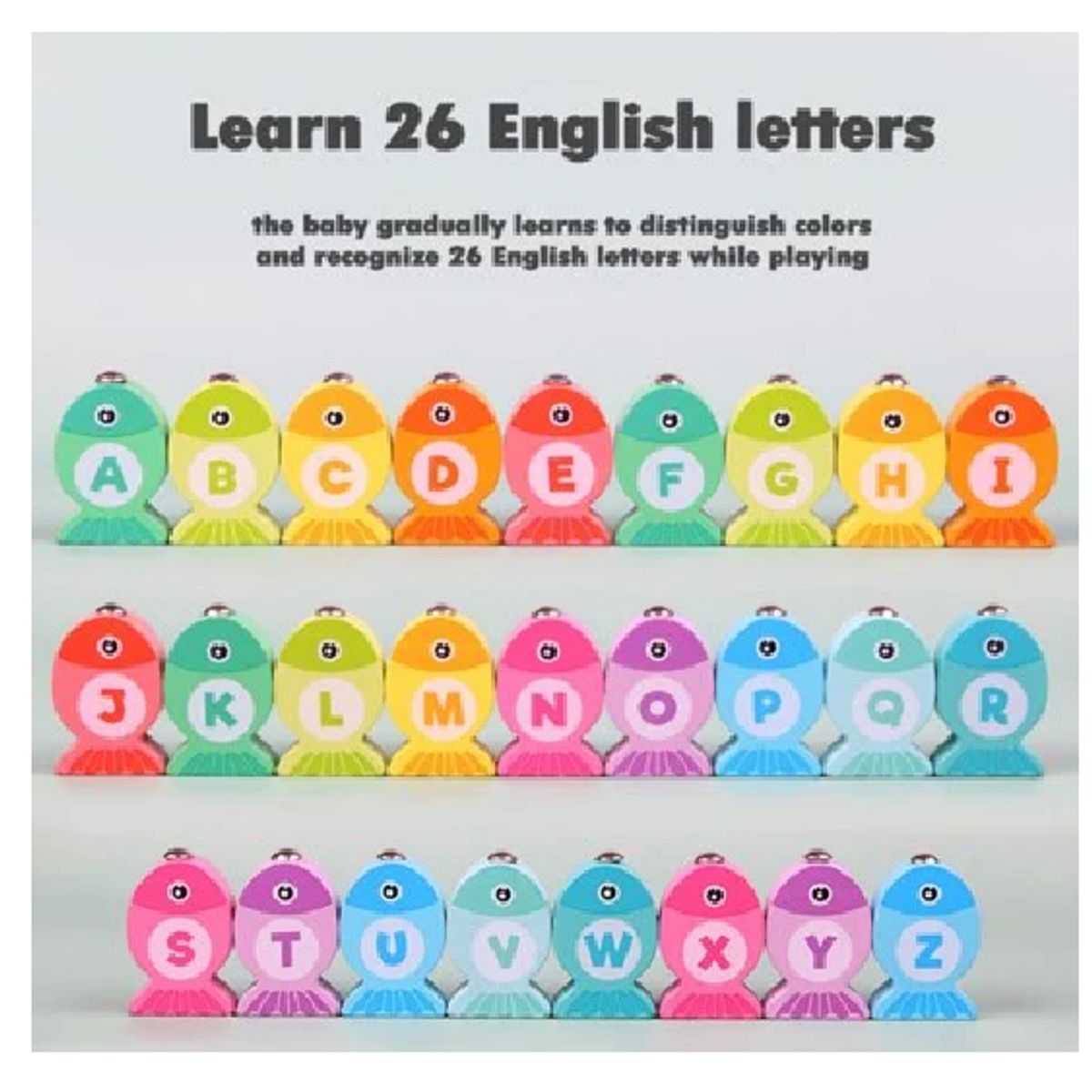 GENERICO - Juguete con Imanes de Pesca Alfabeto