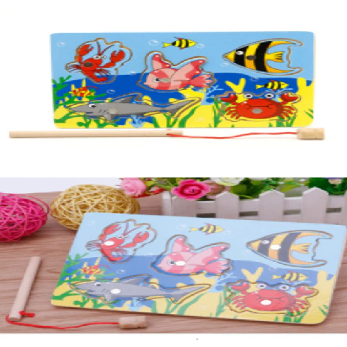 GENERICO - Juguete con Imanes de Pesca  portatil