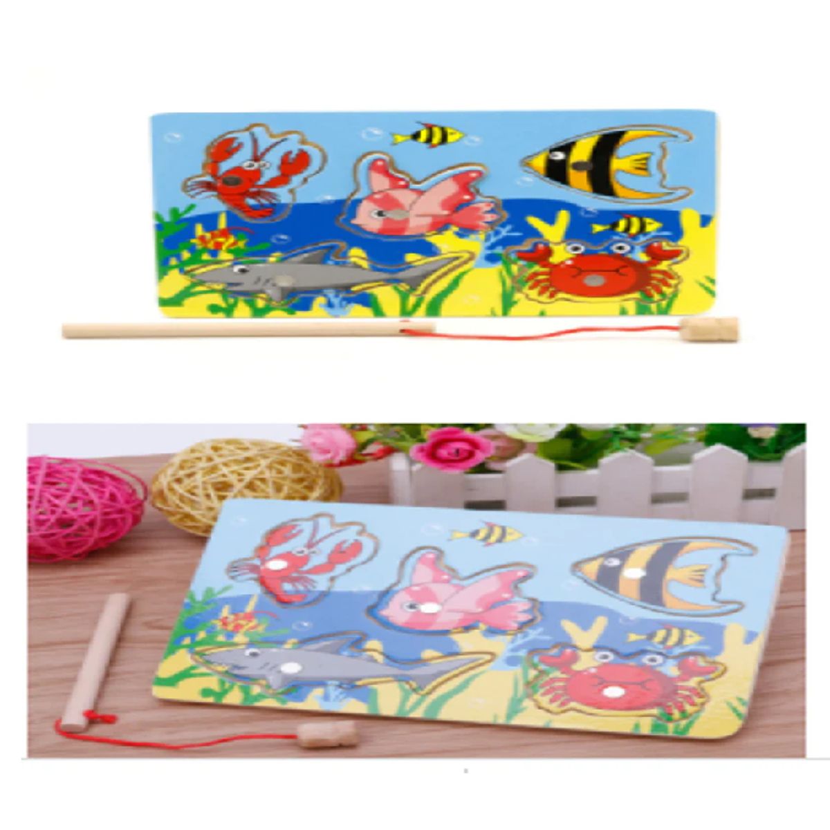 GENERICO - Juguete con Imanes de Pesca  portatil