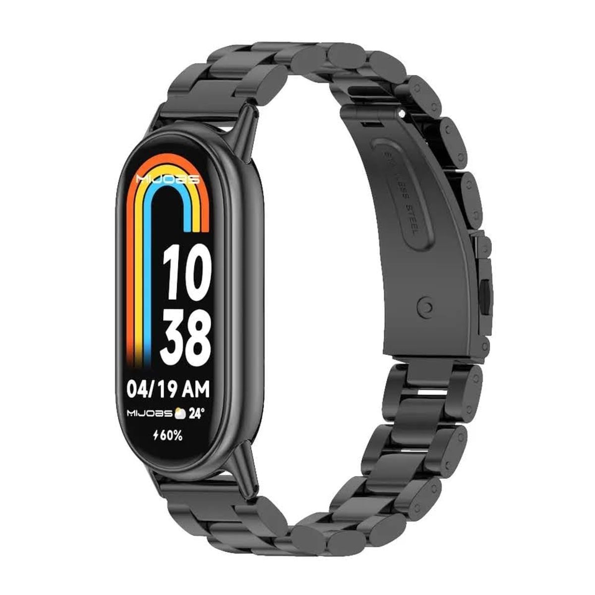 GENERICO - Correa de metal compatible con xiaomi mi smartband 8 - Negro