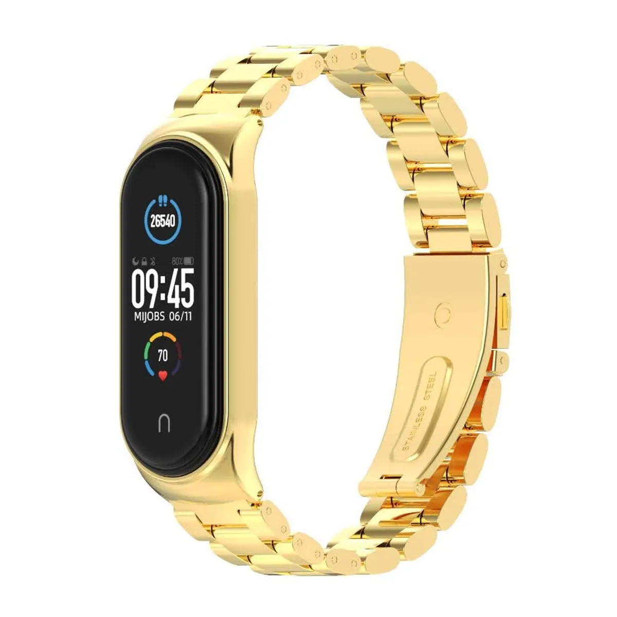 GENERICO - Correa de metal compatible con xiaomi mi smartband 8 - Dorado