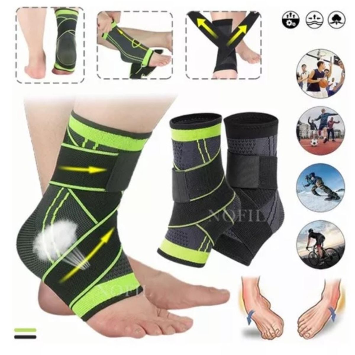 GENERICO - Tobillera de Neopreno con Vendaje