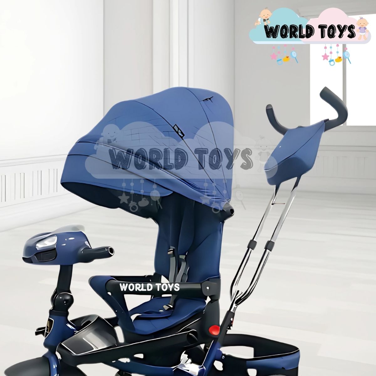 BABY KITS - Triciclo Guiador para Niños «EFABEL» Blue