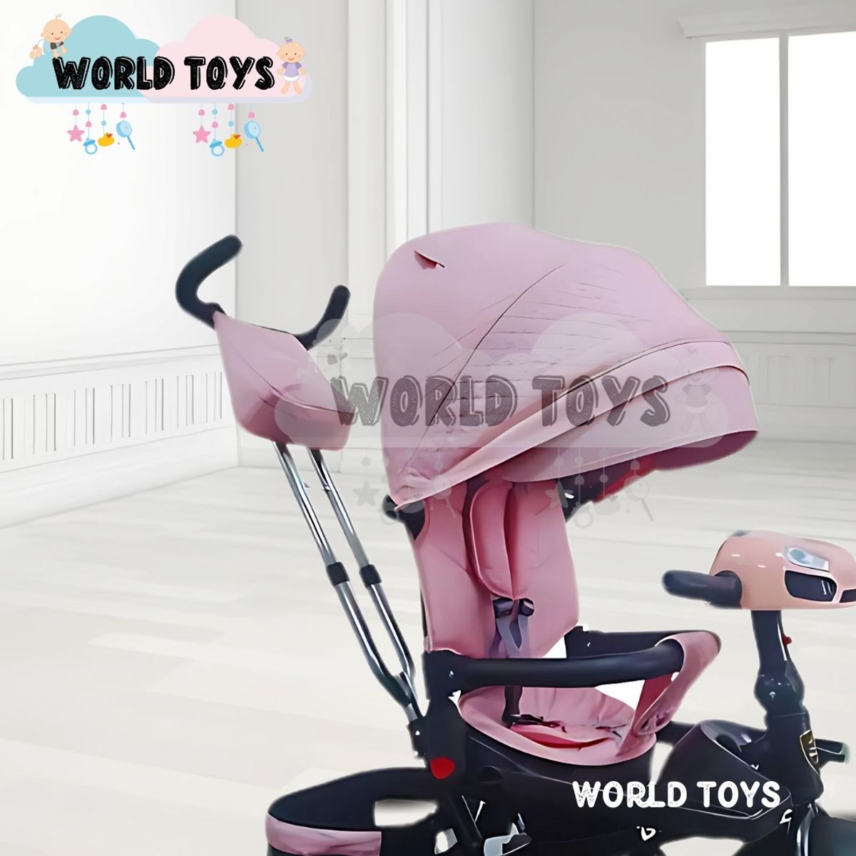 BABY KITS - Triciclo Guiador para Niños «EFABEL» Pink