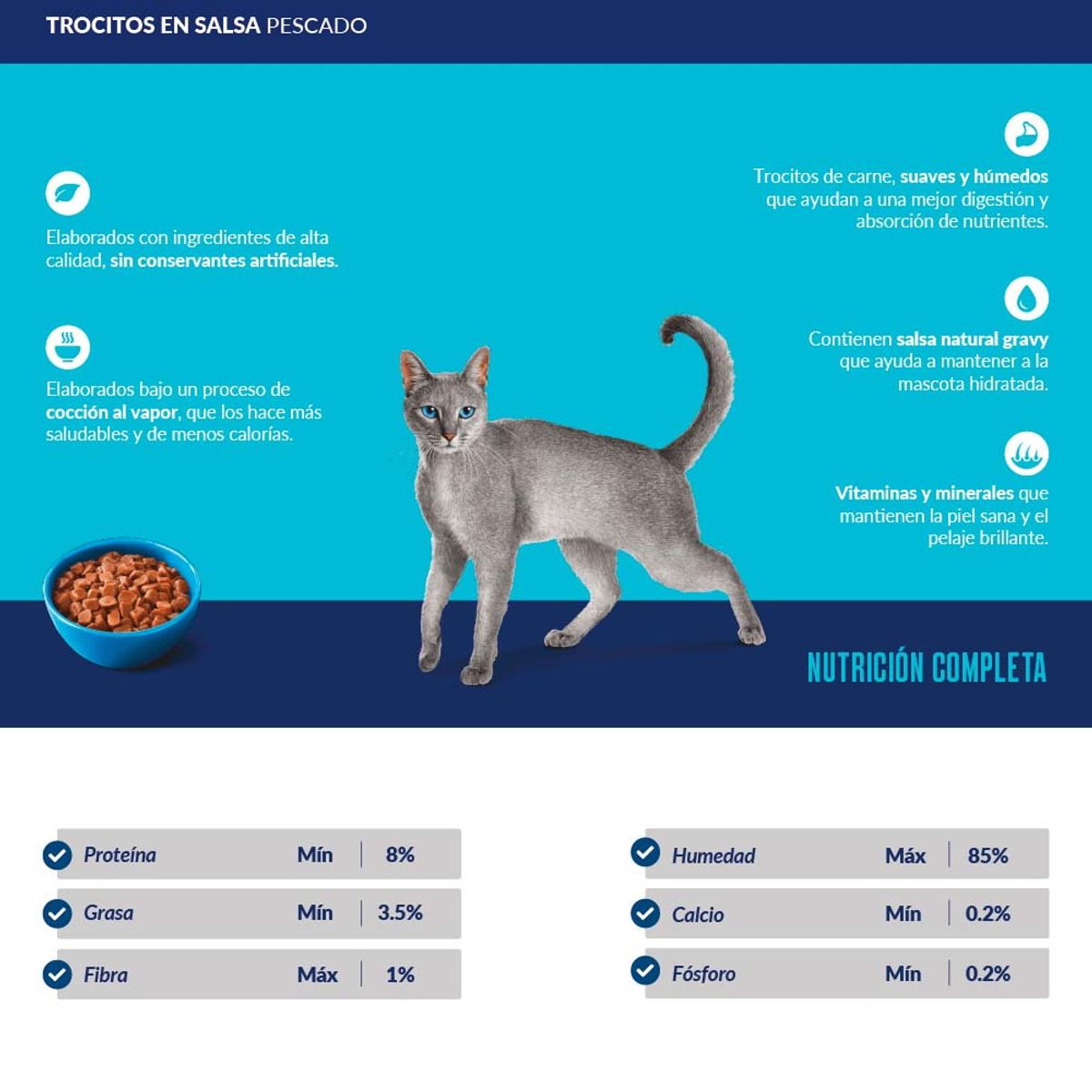 RICOCAT - Comida Húmeda para Gato Ricocat Pescado 85gr