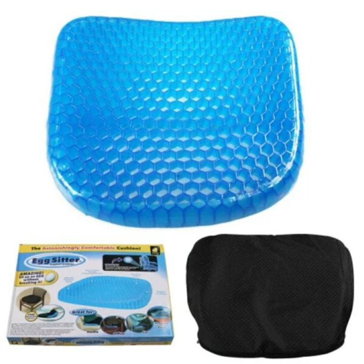 GENERICO - ASIENTO COJÍN ORTOPÉDICO GEL FLEXIBLE ANTIDESLIZANTE 1000GR