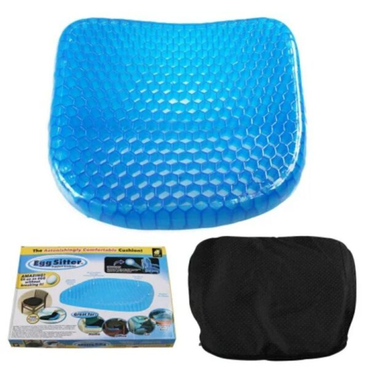 GENERICO - ASIENTO COJÍN ORTOPÉDICO GEL FLEXIBLE ANTIDESLIZANTE 1000GR