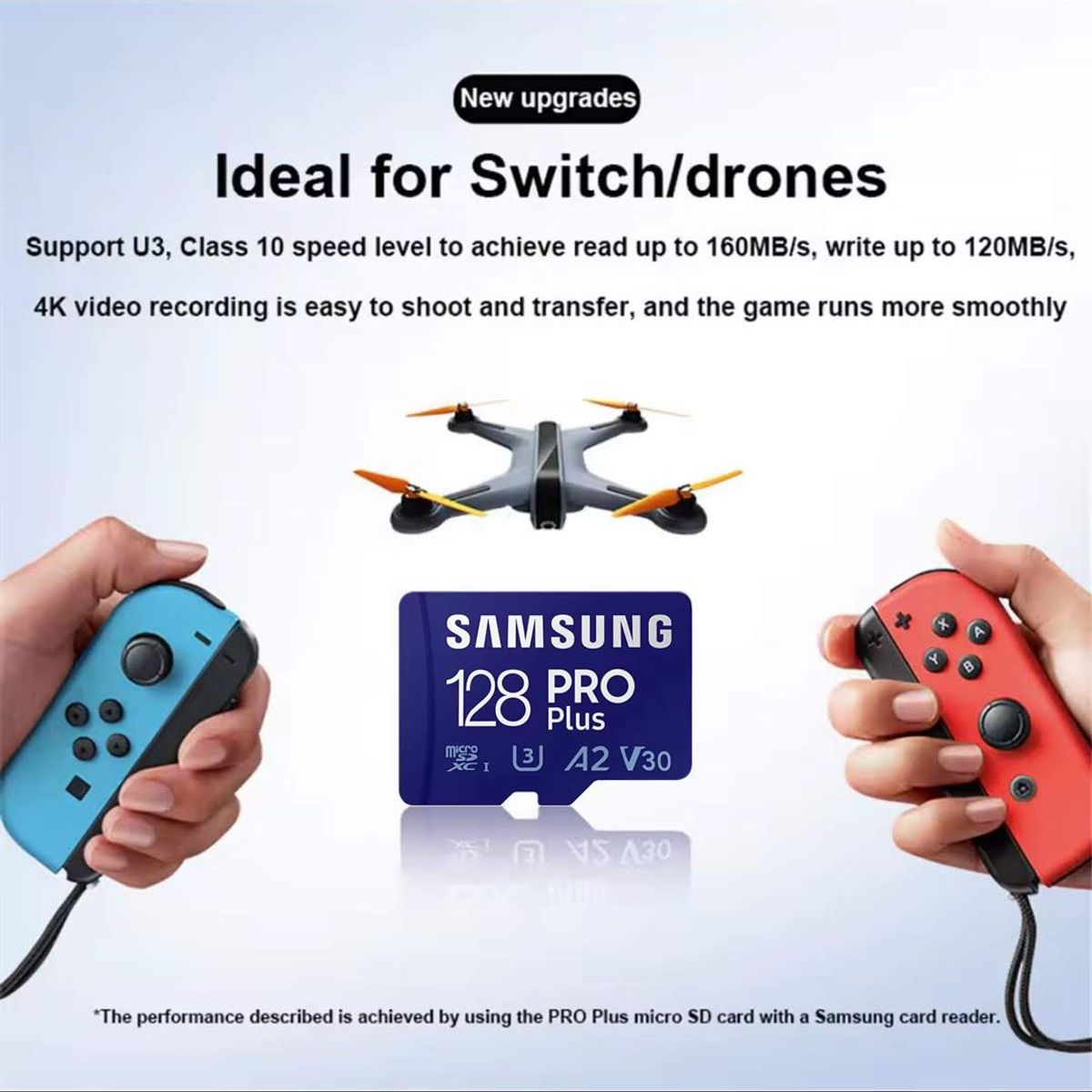 SAMSUNG - Memoria micro sd Samsung Pro Plus 128 gb, 180 Mb/s