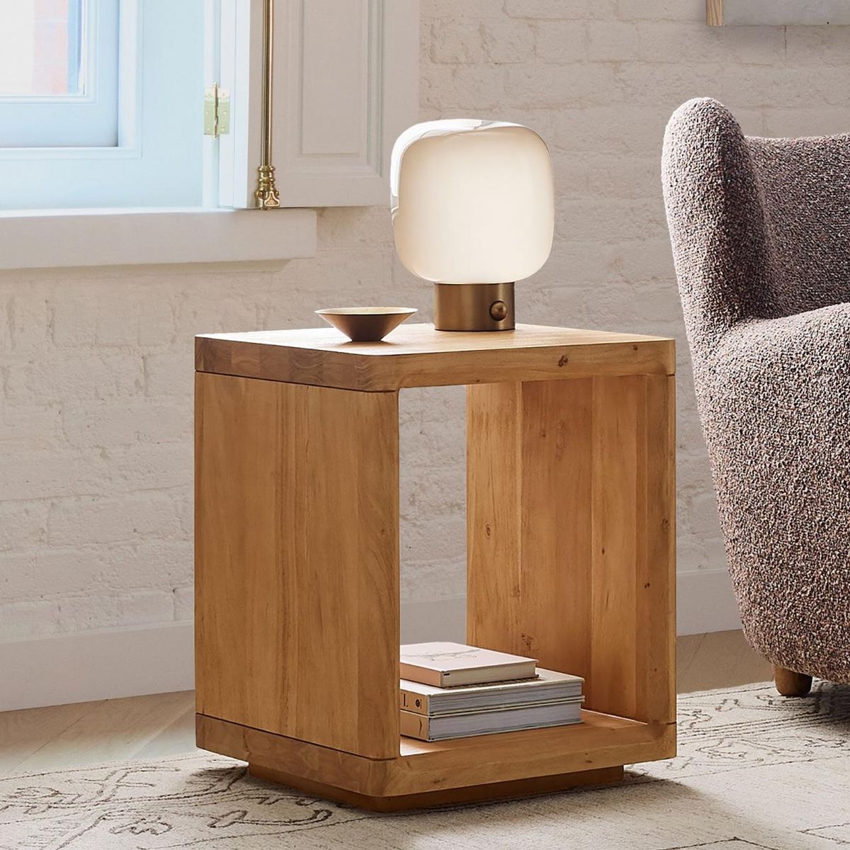 GENERICO - Mesa de Madera Lateral Chiara Claro Decoban Hogar