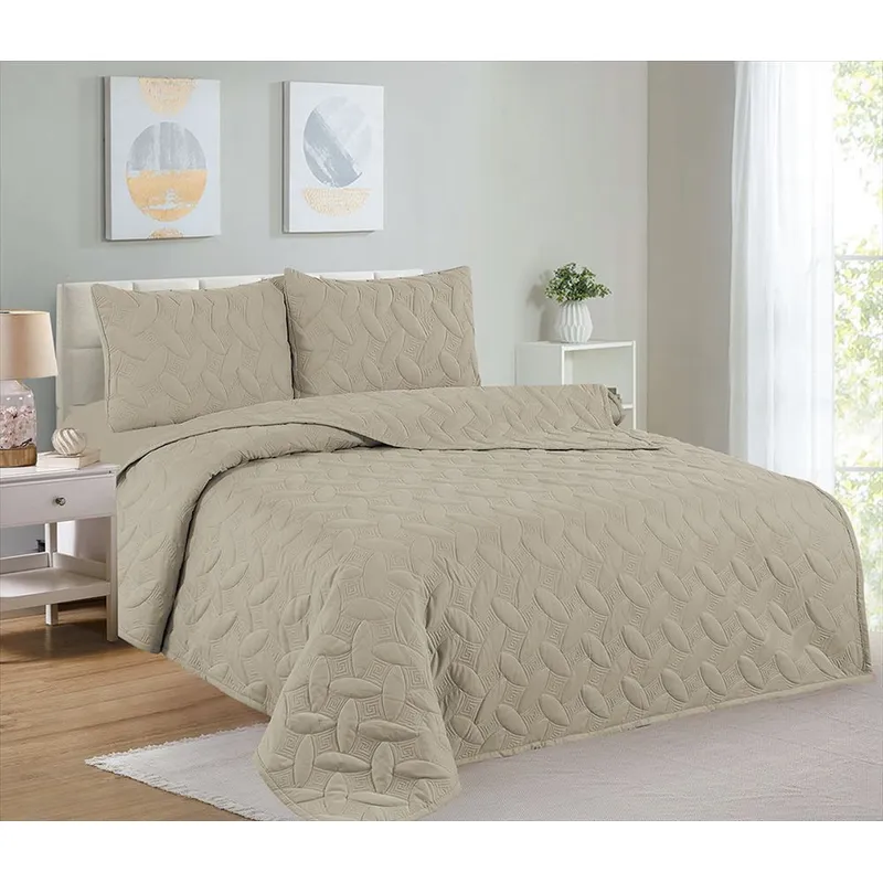 CASATEX - Cubrecama Queen + Juego de Sábanas 100% Algodón - 5 Piezas