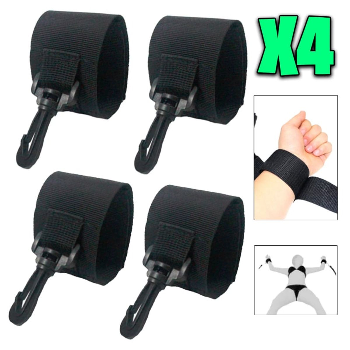 GENERICO - Arnes esposas de plástico Juguete sexual Bondage BDSM ajustable