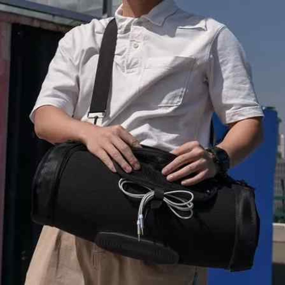 GENERICO - Estuche Correa Bolso Funda transporte para Boombox 3 / 2 color negro