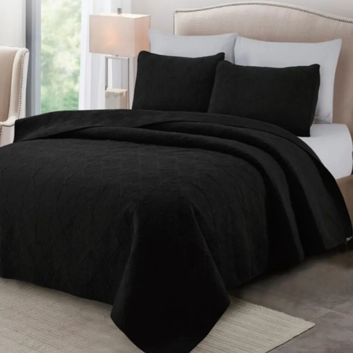 CASATEX - Cubrecama Queen + Juego de Sábanas 100% Algodón - 5 Piezas