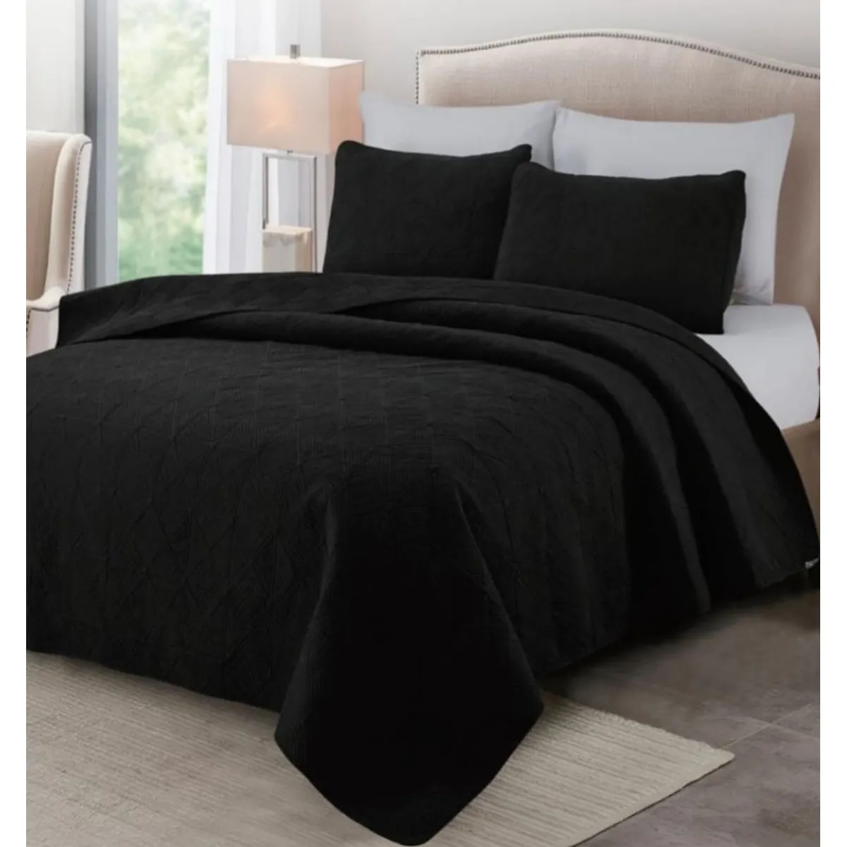 CASATEX - Cubrecama Queen + Juego de Sábanas 100% Algodón - 5 Piezas