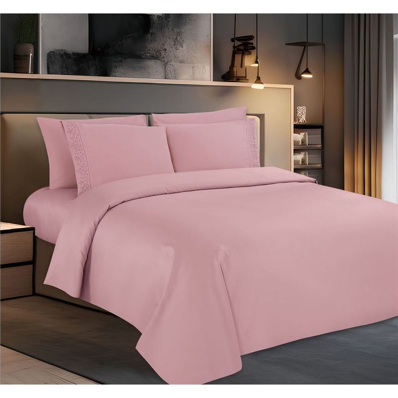 CASATEX - Juego de Sábanas Queen con bordado 100% Algodón