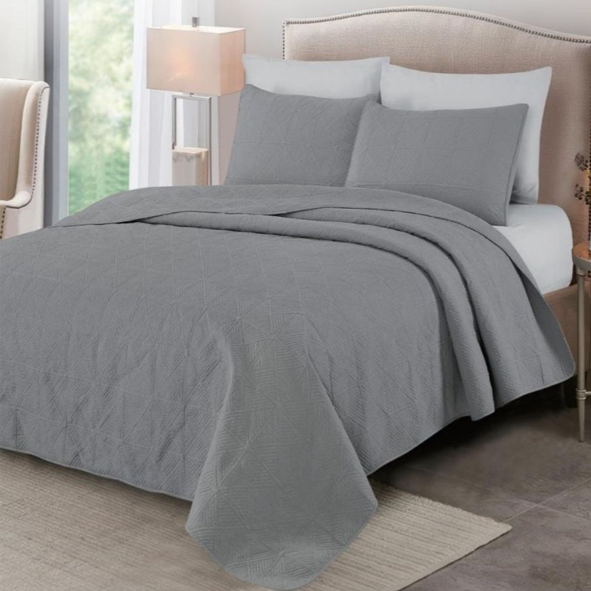 CASATEX - Cubrecama + Juego de sabanas 2 plazas 100% Algodón - 5 Piezas