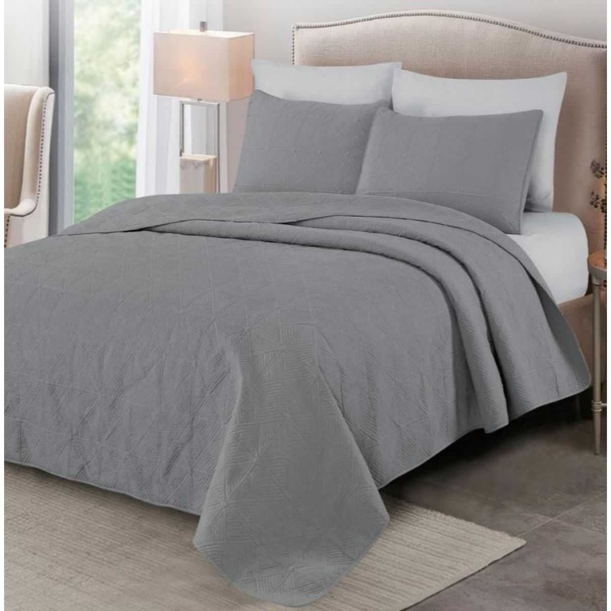 CASATEX - Cubrecama + Juego de sabanas 2 plazas 100% Algodón - 5 Piezas