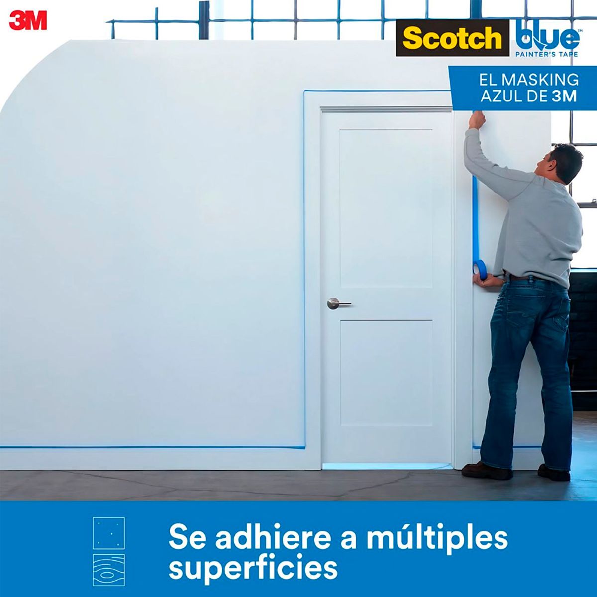 MARCA - Cinta Masking Tape Azul Scotch-Blue, 48 Mm X  54,8 M