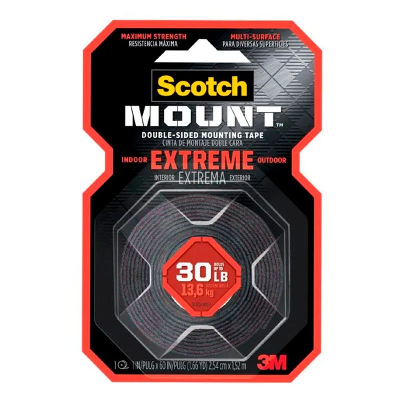 MARCA - Cinta Adhesiva Doble Cara Scotch Mount Extrema