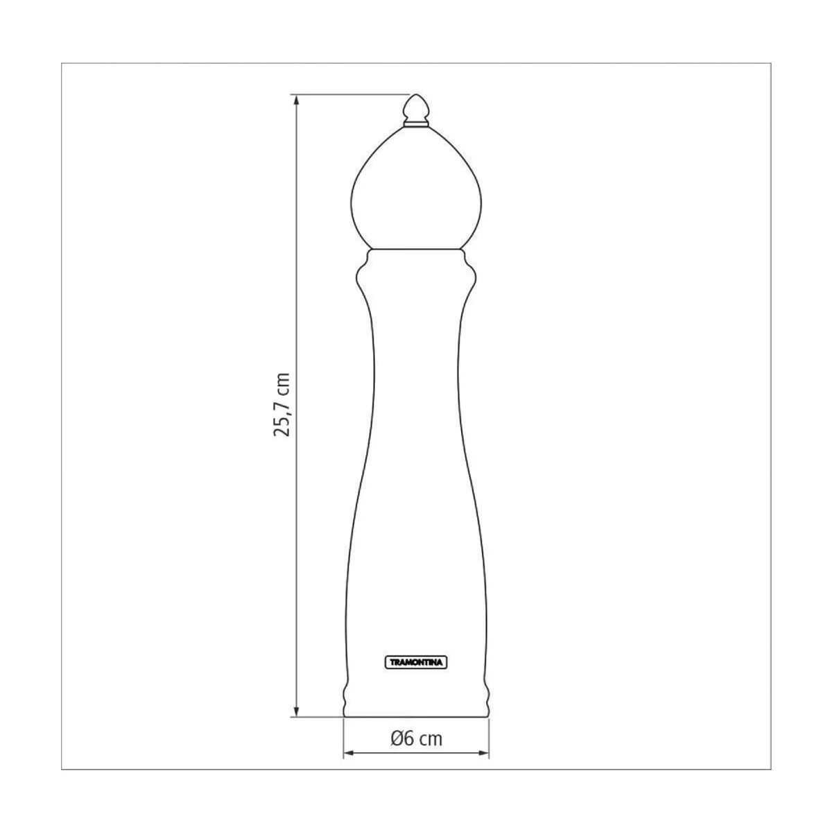 TRAMONTINA - Molinillo de Sal y Pimienta Tramontina Churrasco Black 10" 45048050