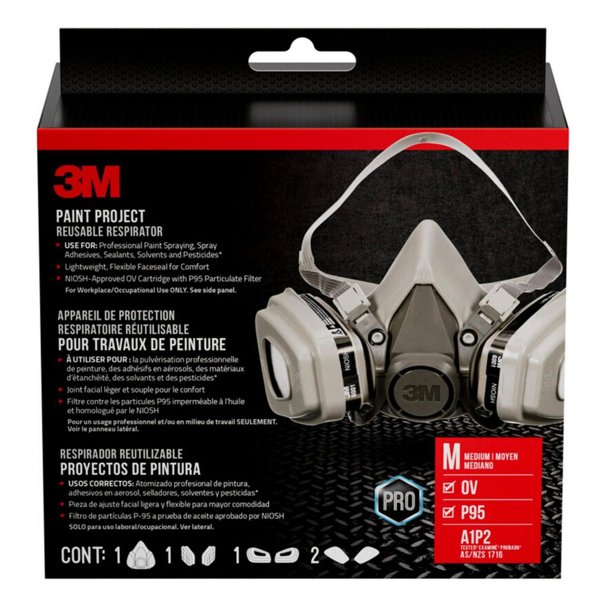 3M - Respirador 3M Reutilizable Profesional Pintura y Químicos