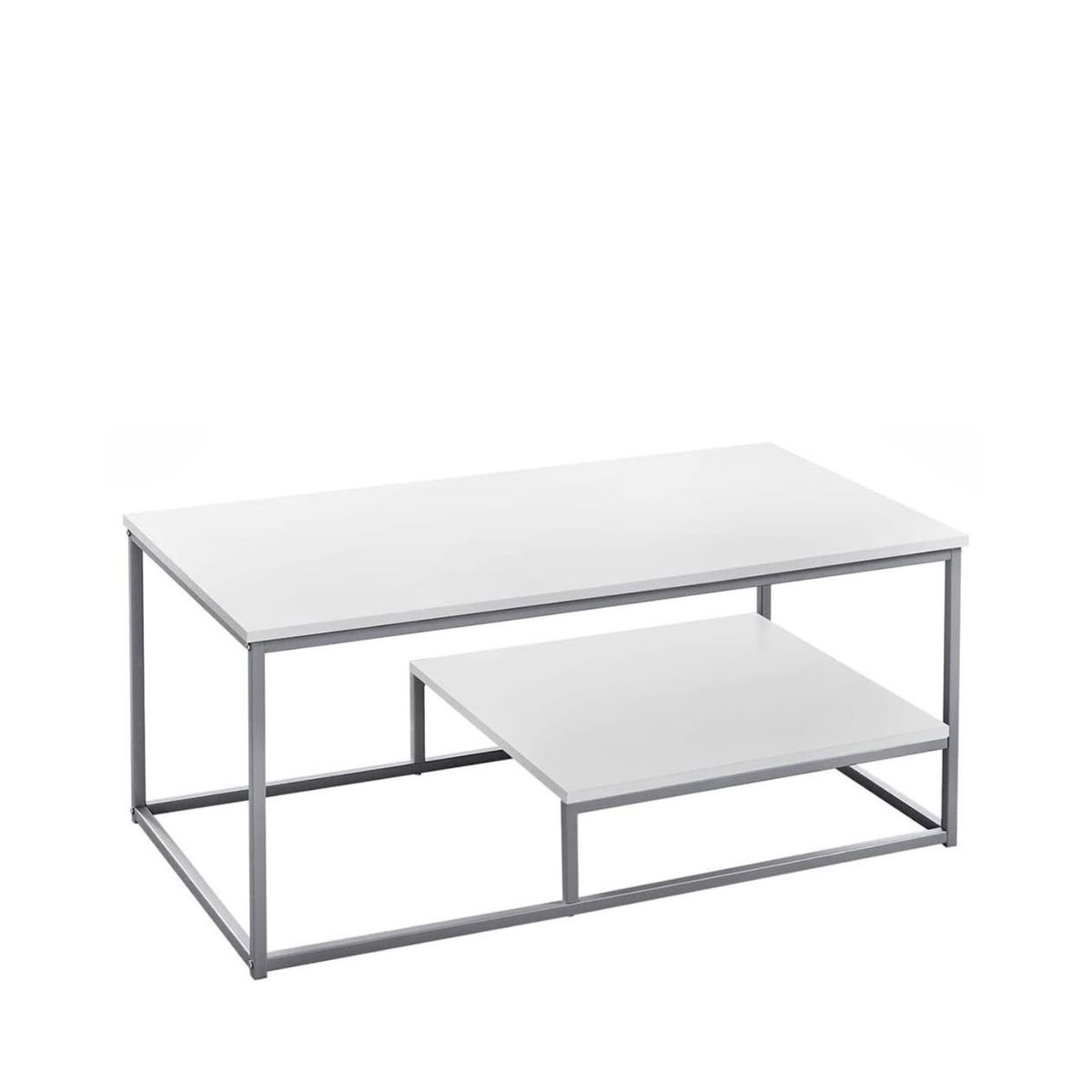 GENERICO - Mesa de Centro Industrial Batons Blanco Coricha Home