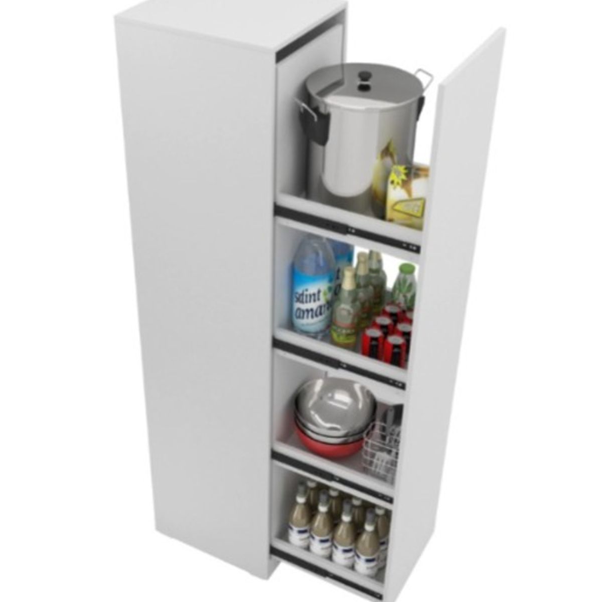 NACION MUEBLES - Despensero de guardado blanco NM