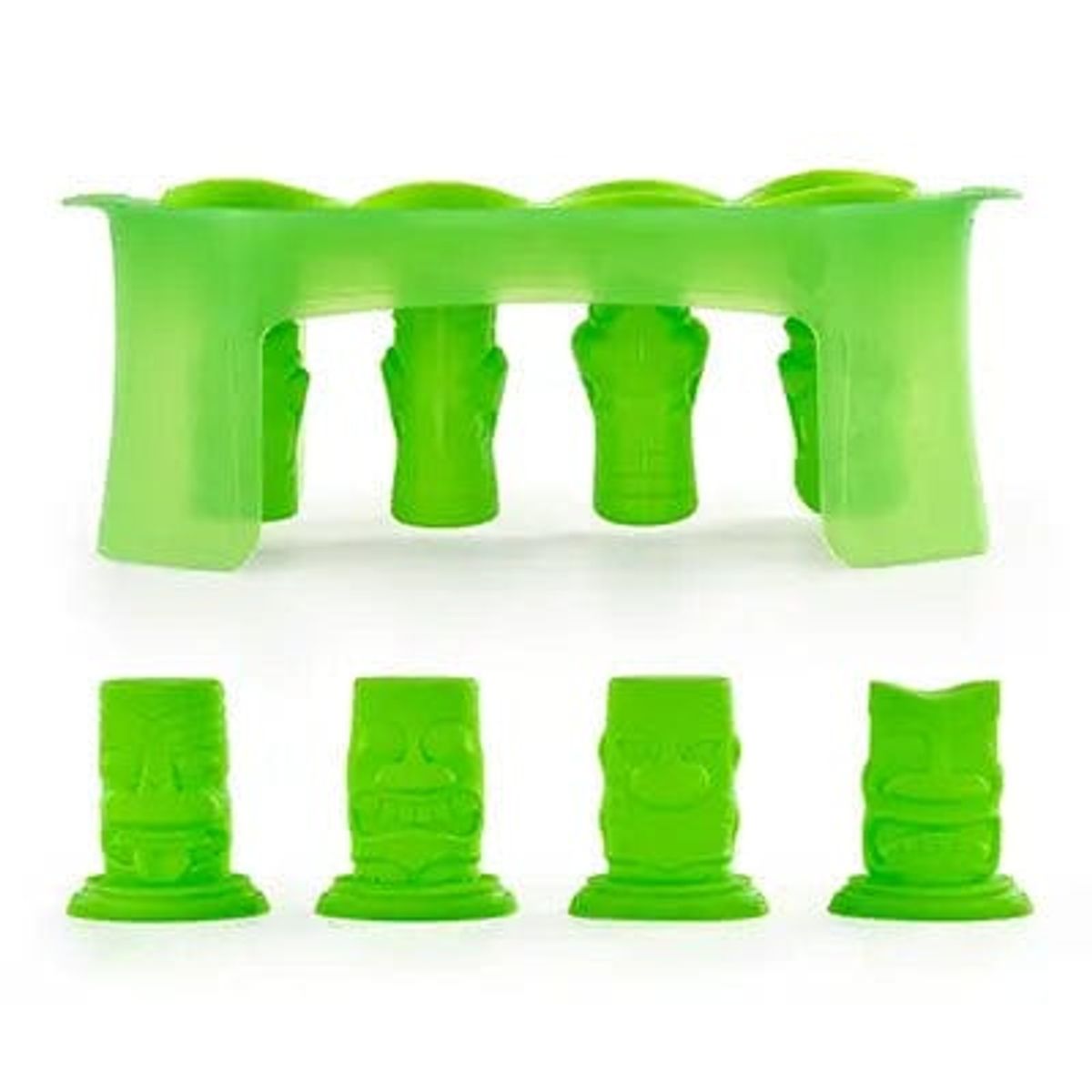 GENERICO - Molde de silicona para hielo Tiki - Juego de 4