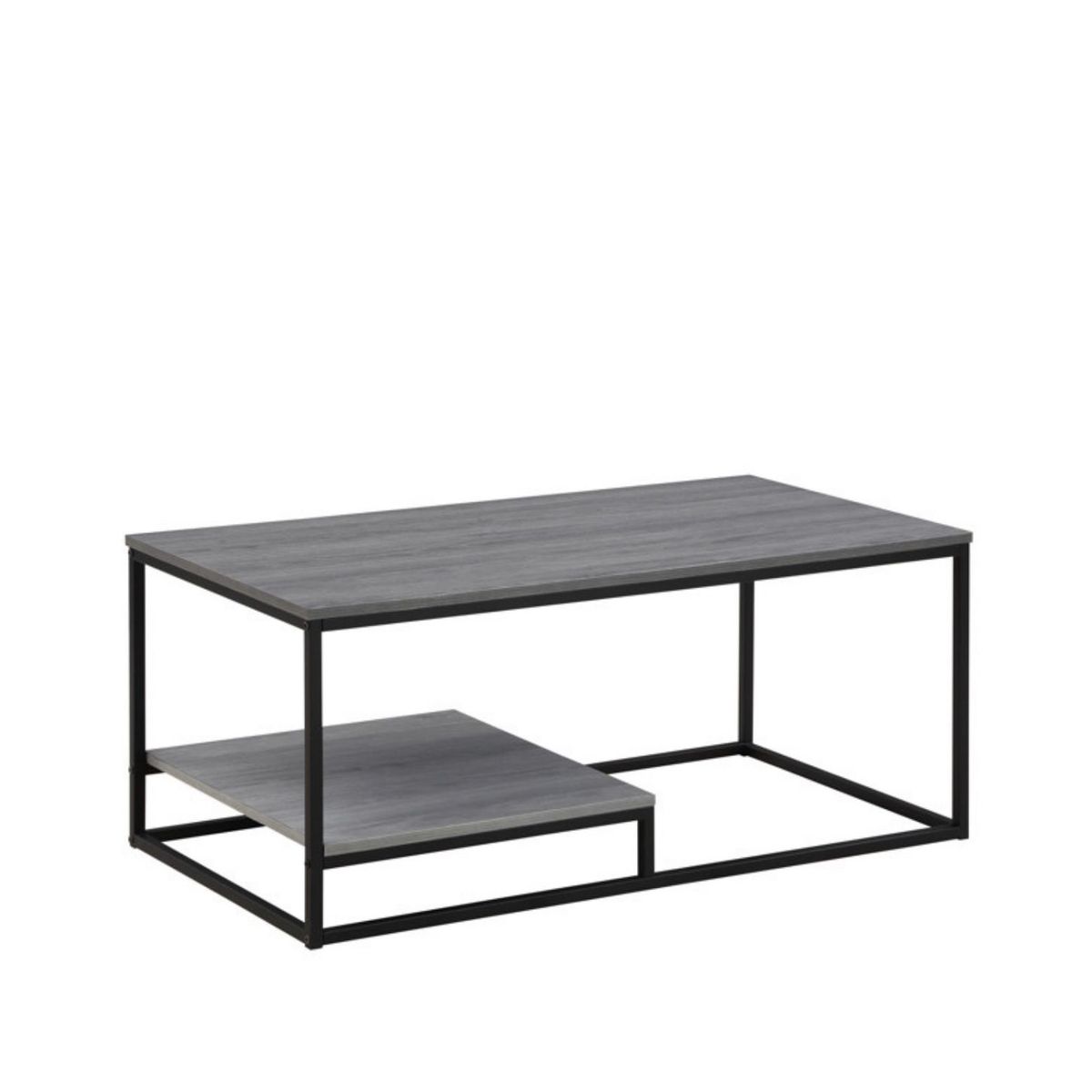GENERICO - Mesa de Centro Industrial Batons Roble Gris Coricha Home