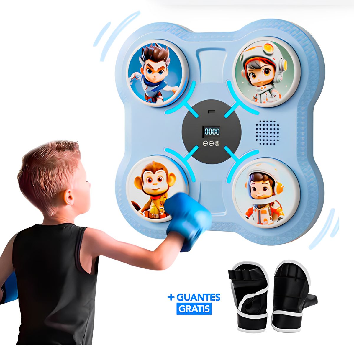 GENERICO - MAQUINA DE ENTRENAMIENTO DE BOXEO PARA NIÑOS CELESTE