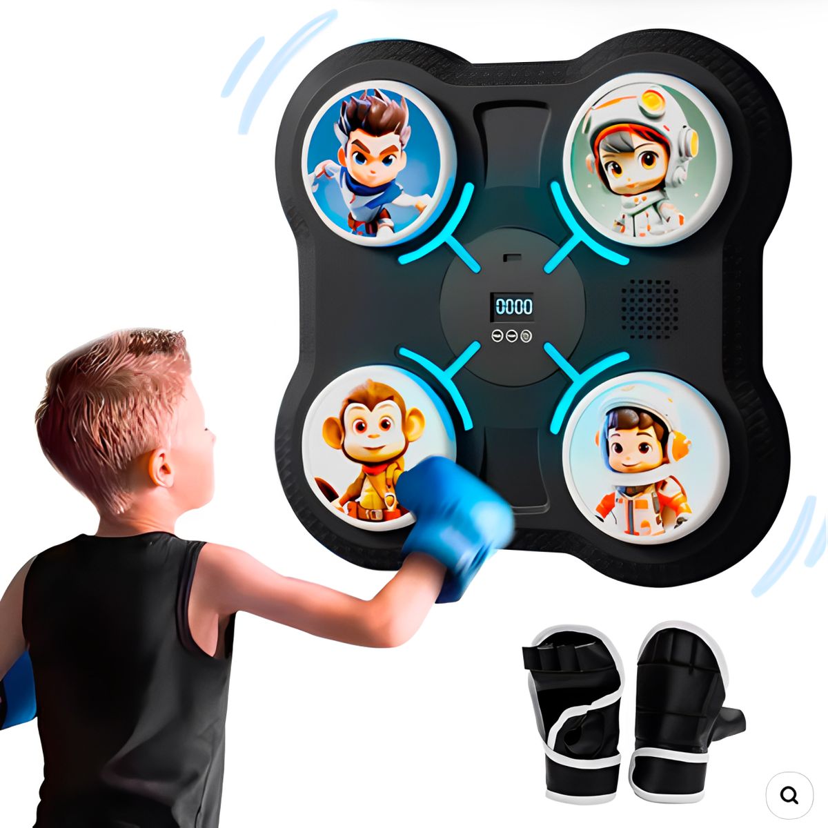 GENERICO - MAQUINA DE ENTRENAMIENTO DE BOXEO PARA NIÑOS  NEGRO