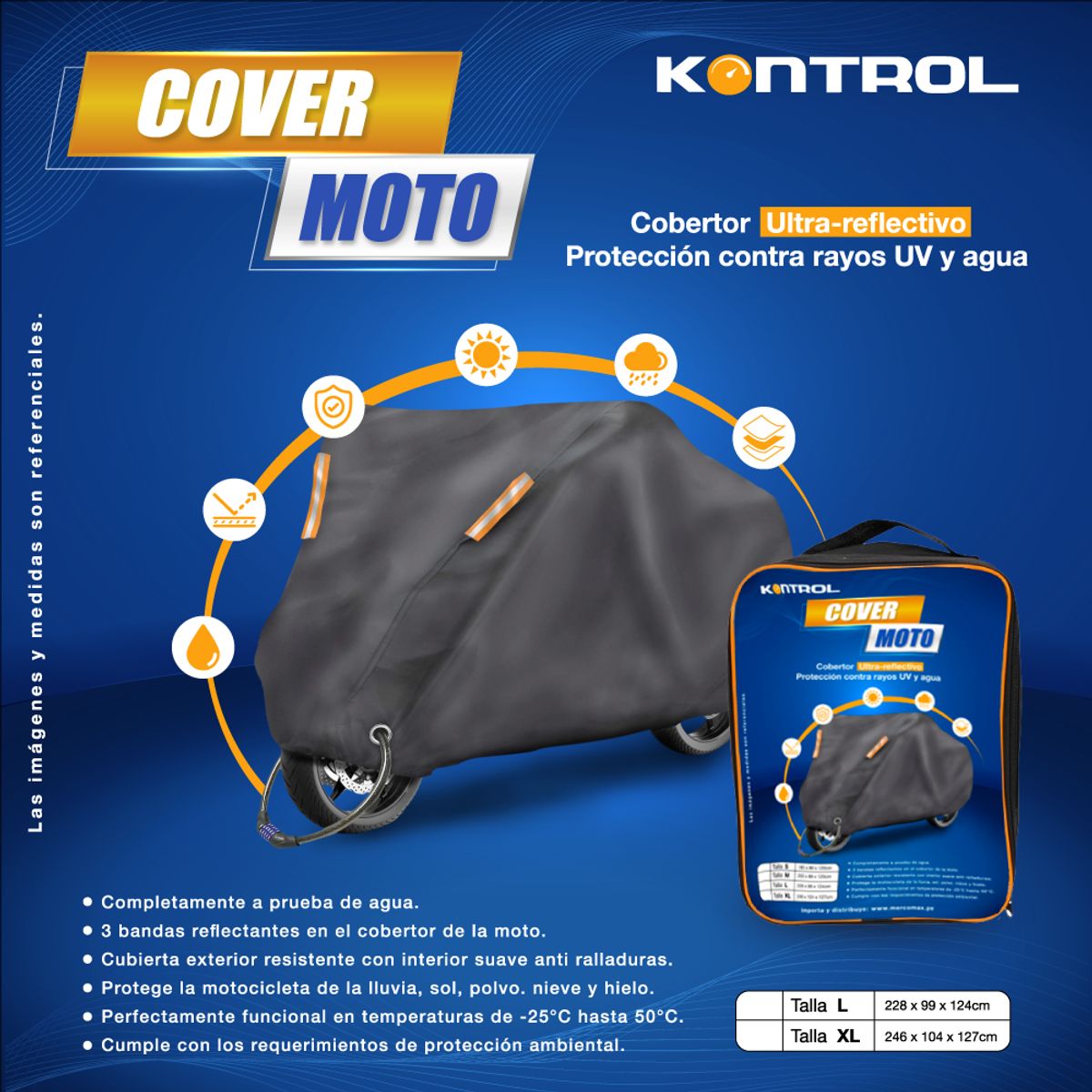 GENERICO - Cobertor Para MotoKar Impermeable