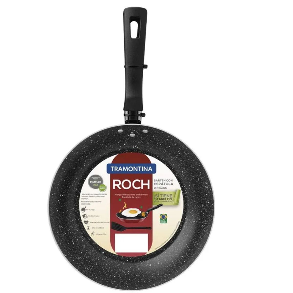 TRAMONTINA - Sarten 26Cm 2Mm Rojo Roch-Loreto CEspatula TRAMONTINA