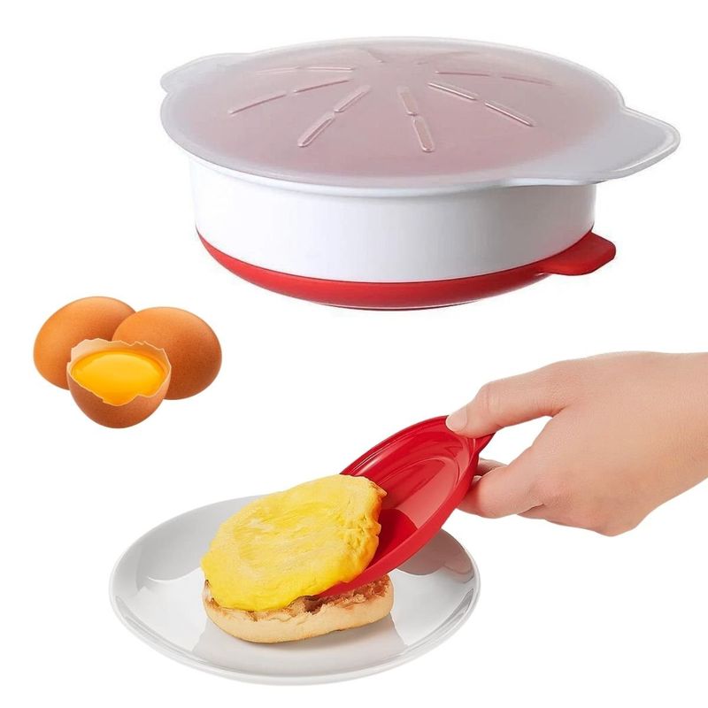 HOGARMAS - Egg Cooker para Microondas Contenedor Cocina Huevos
