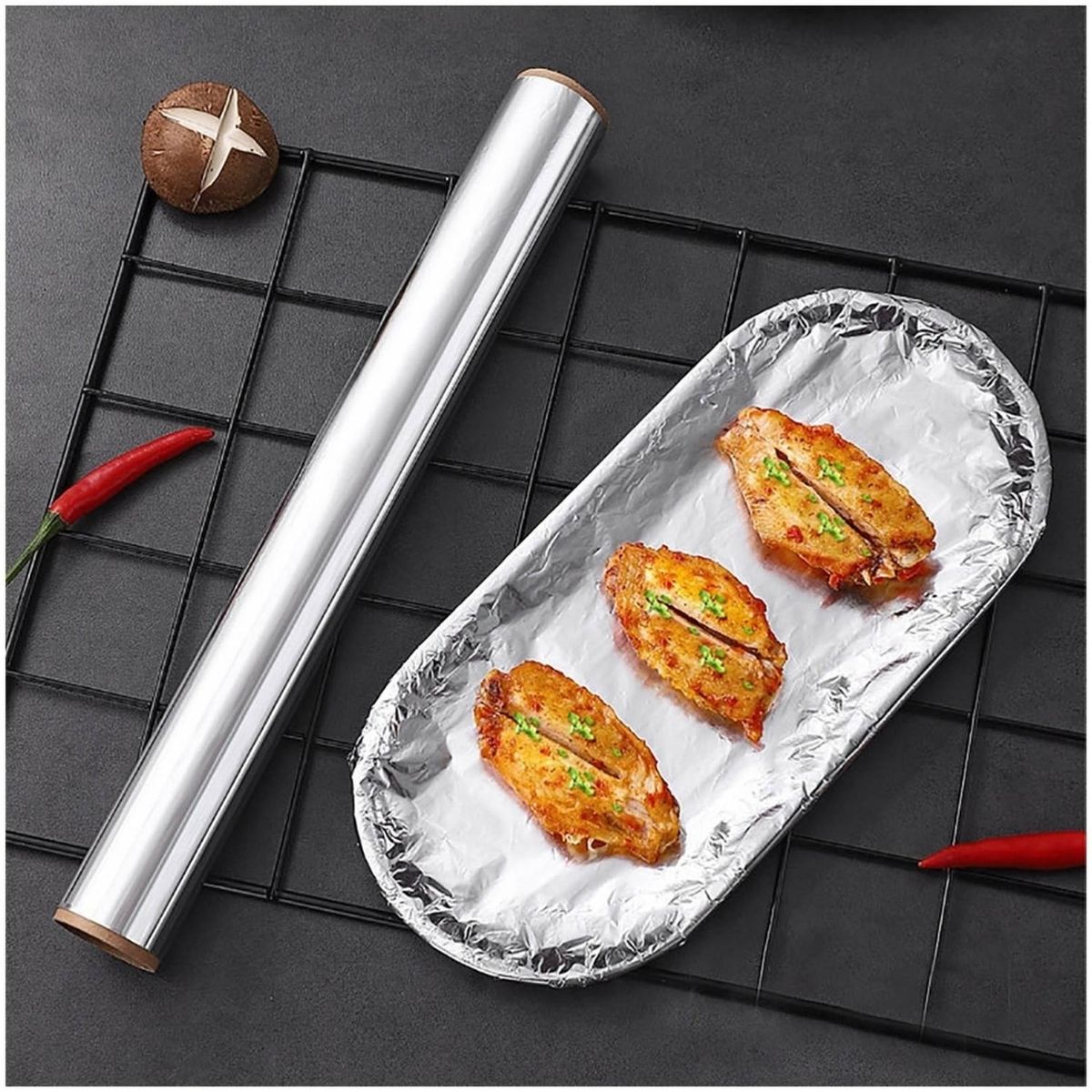 MINARI - Set X3 Papel Aluminio en Rollo para Cocina 8 Metros