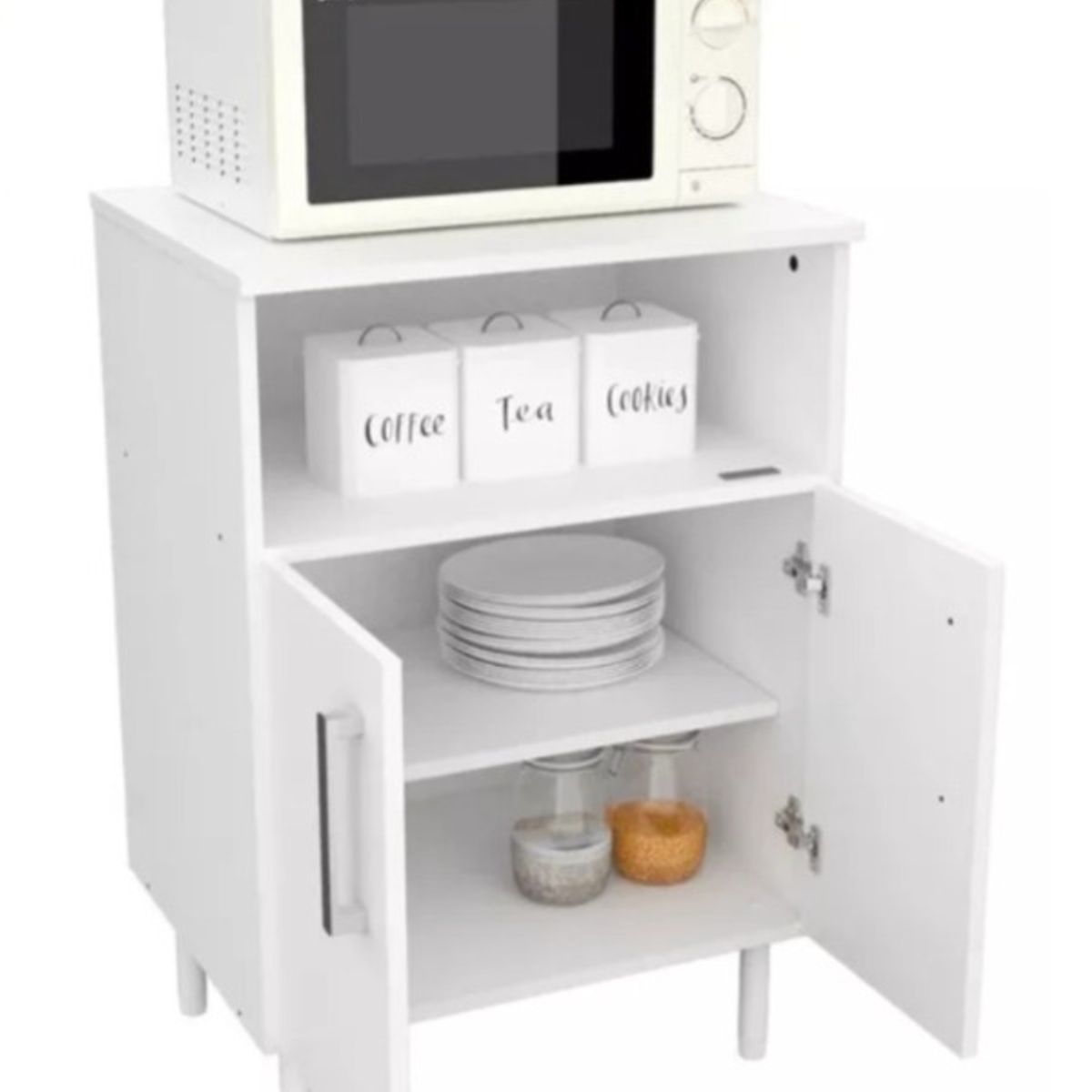 NACION MUEBLES - Porta Microondas Organizador Blanco NM