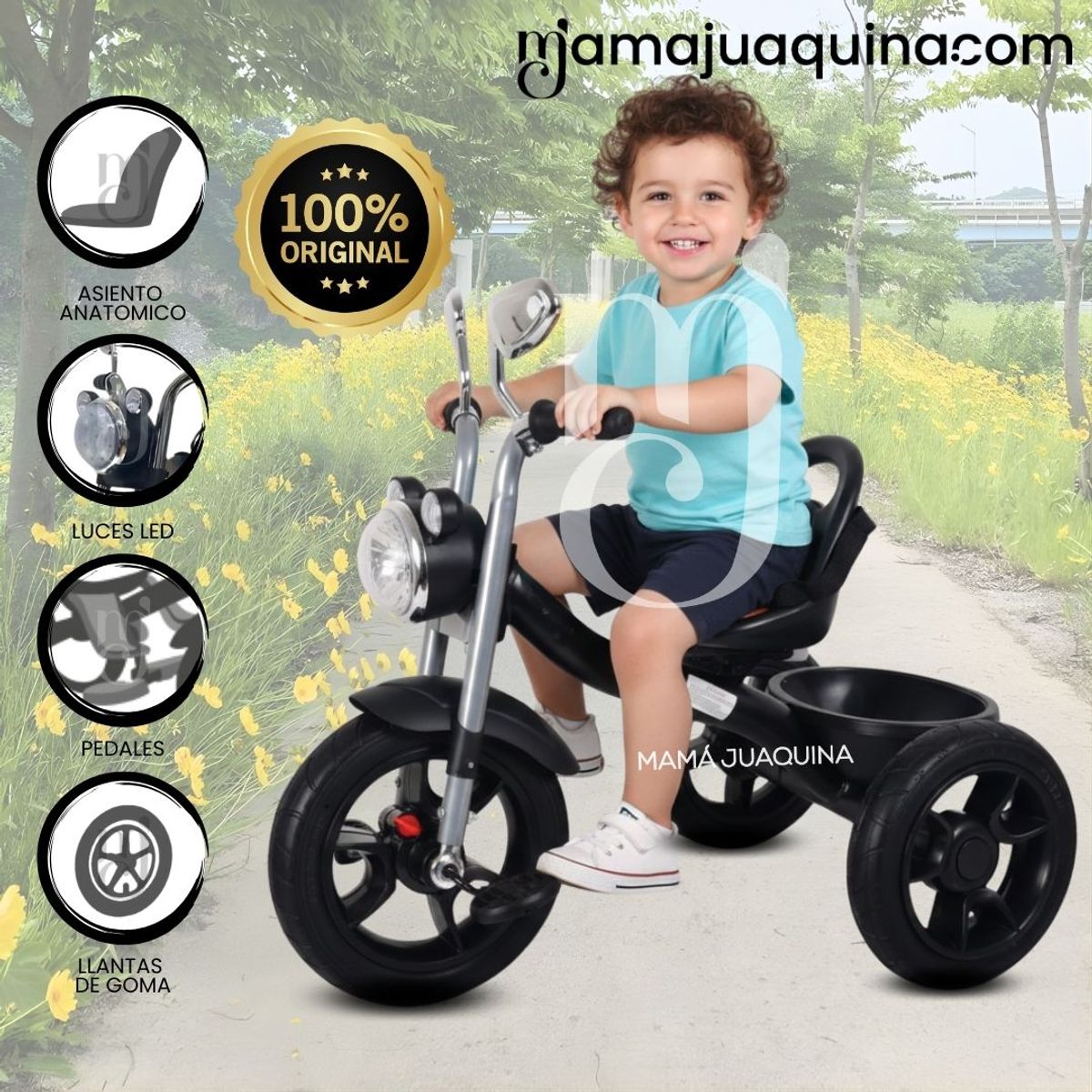 BEAUTIFUL - Triciclo Chavito Musical «ROLLER STAR» Black