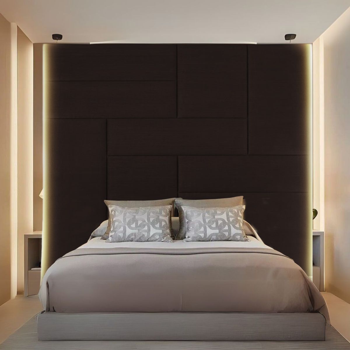BARAKA HOME - Cabecera Arhus King - Chocolate