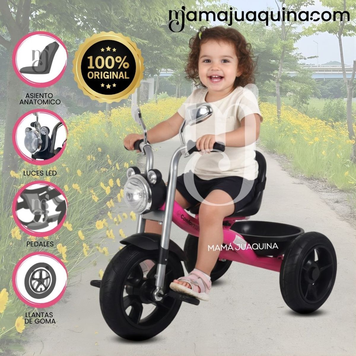 BEAUTIFUL - Triciclo Chavito Musical «ROLLER STAR» Pink