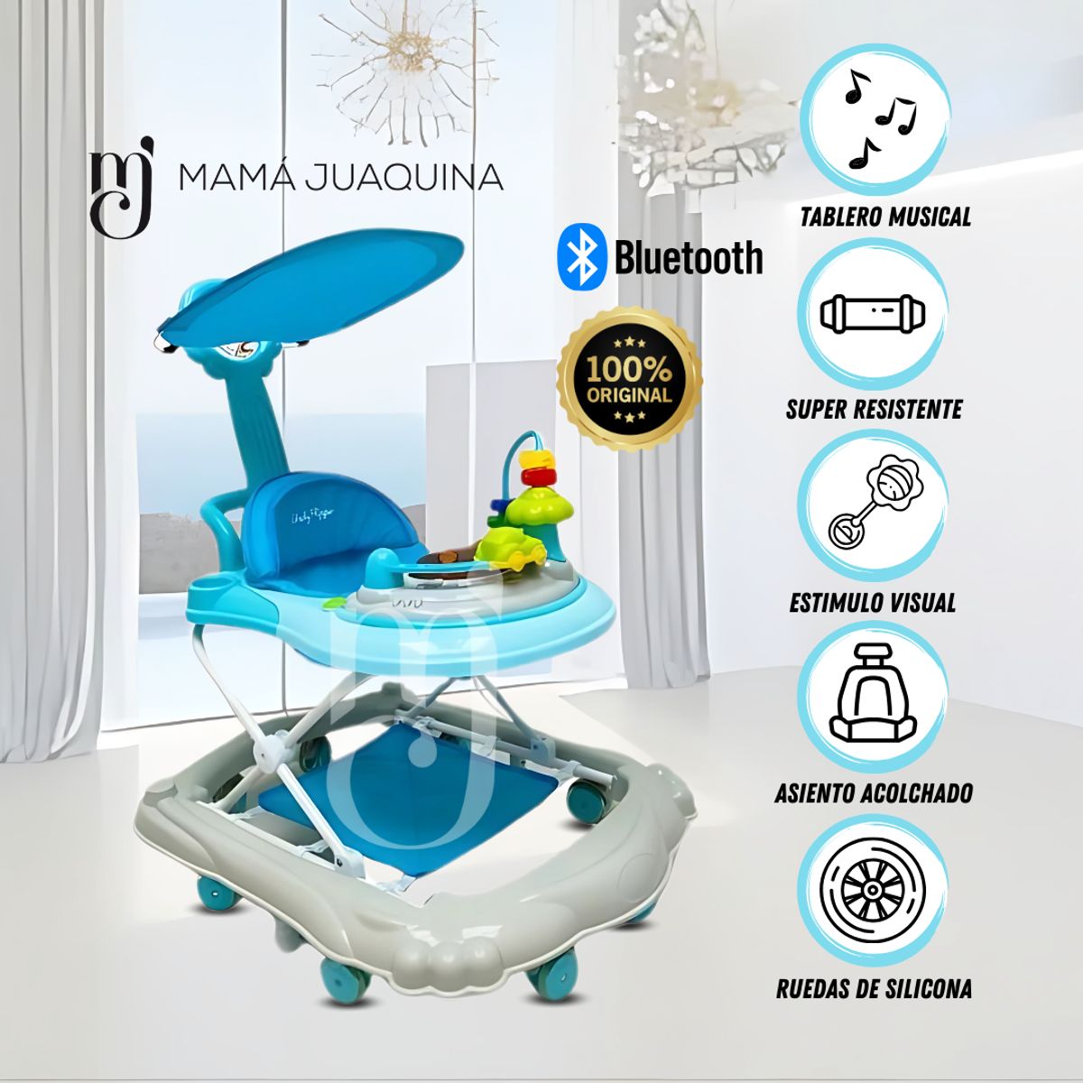 BABY - Andador Carrusel Musical  «SEELE» Sky Blue