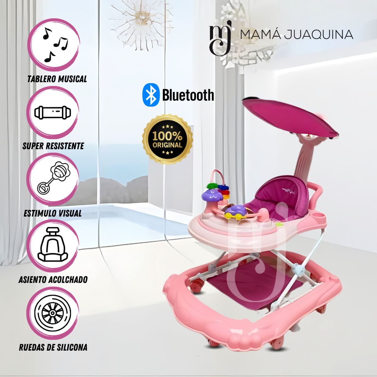 BABY - Andador Carrusel Musical  «SEELE» Pink