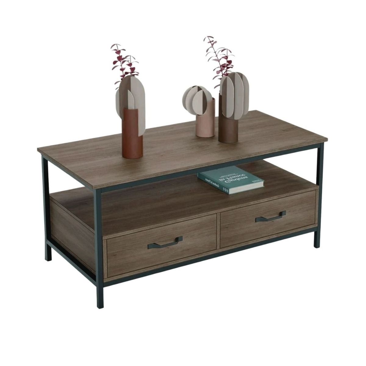 GENERICO - Mesa de Centro Industrial Cassetti Gales Coricha Home