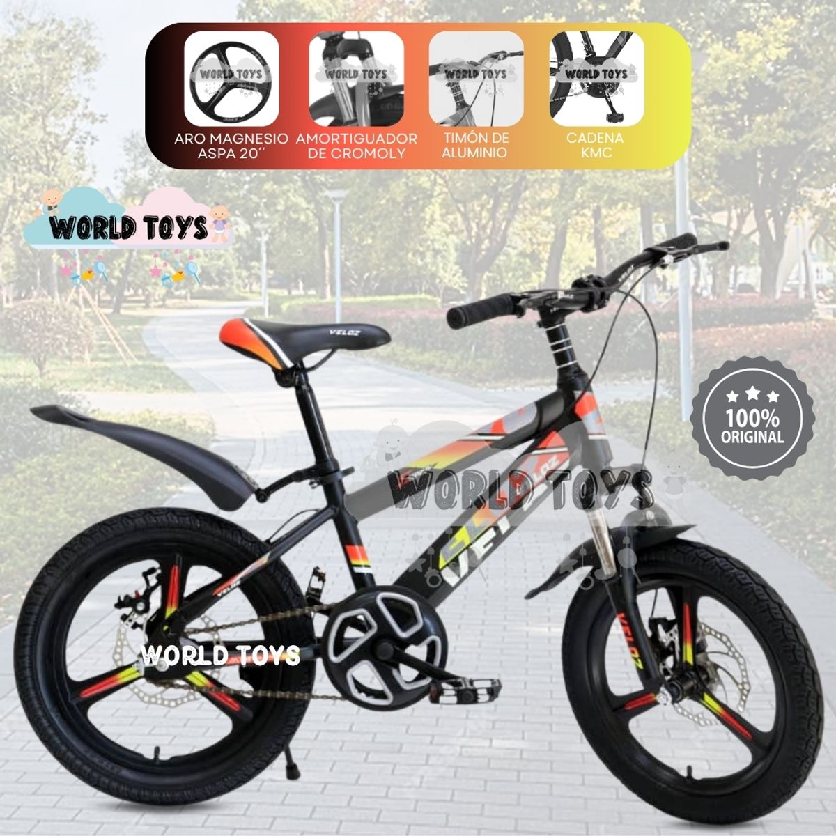 VELOX - Bicicleta Para Niño Aro 20 «NEW VELOZ » Orange