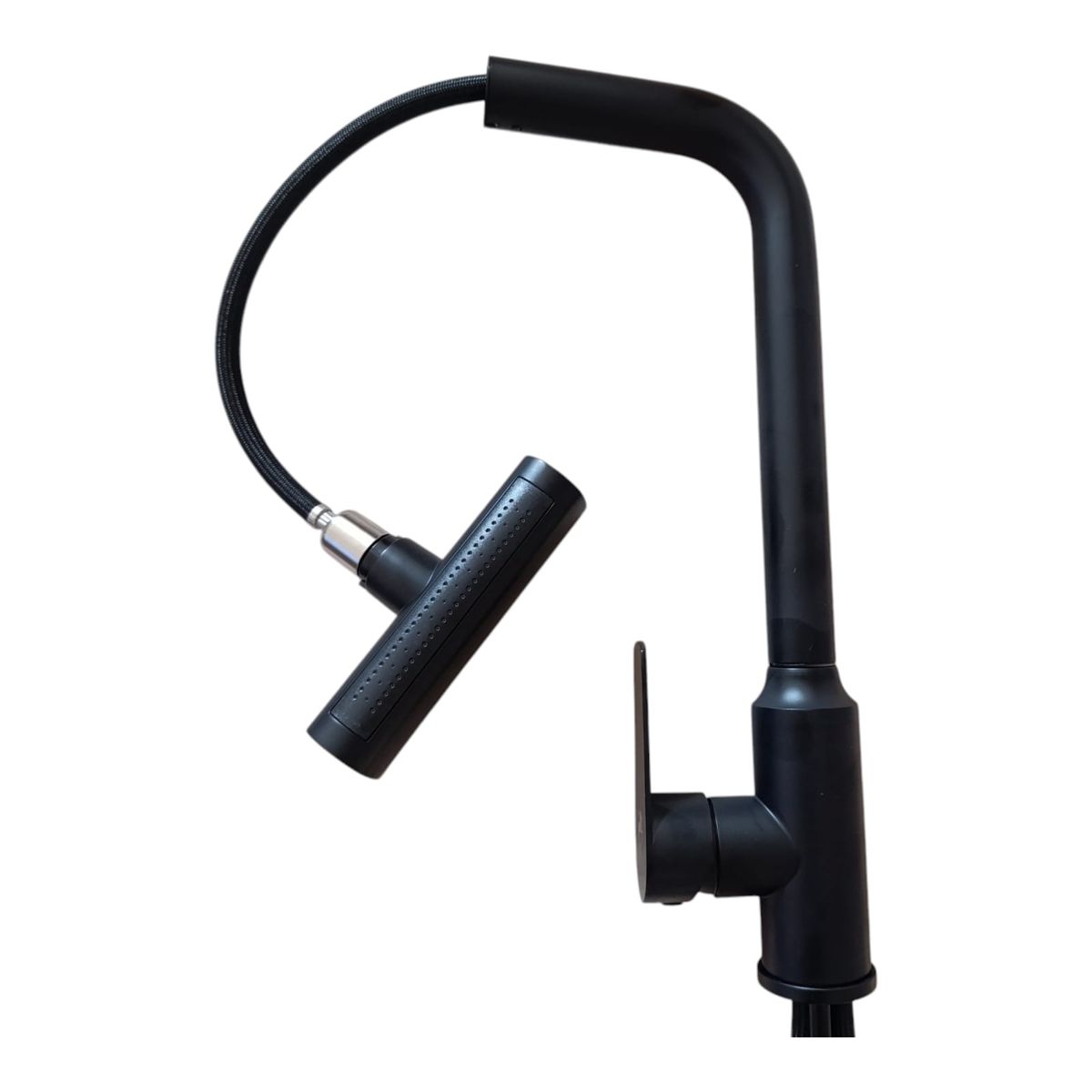 GENERICO - GRIFO MEZCLADORA COCINA HORSE 4 FUNCIONES ACERO  Y BRONCE NEGRO MATE