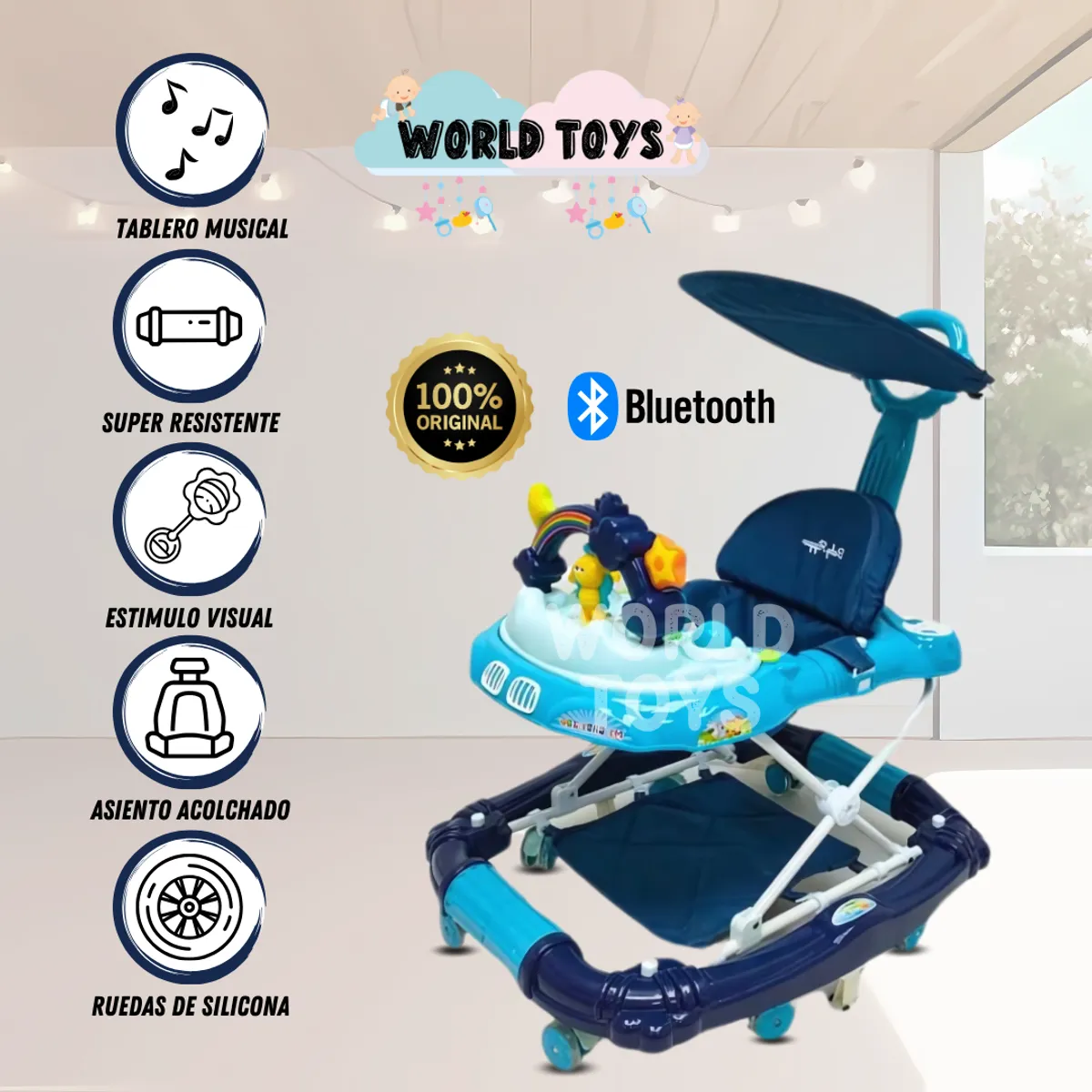 CONFORT - Andador Musical Confort Kids «RAINBOW MERCY » Blue