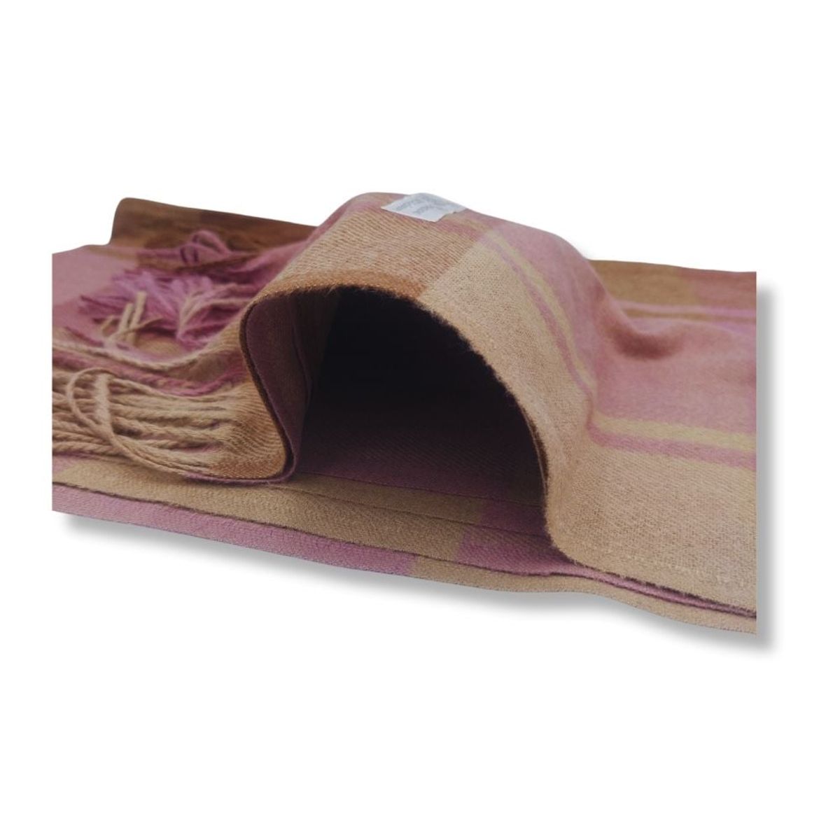 GENERICO - Maxi Bufanda Mujer Rosa y Marron